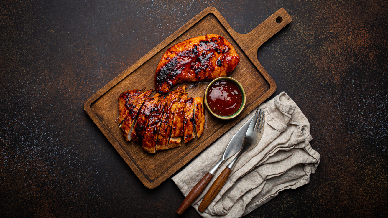 Pechugas de pollo a la plancha con salsa de tamarindo